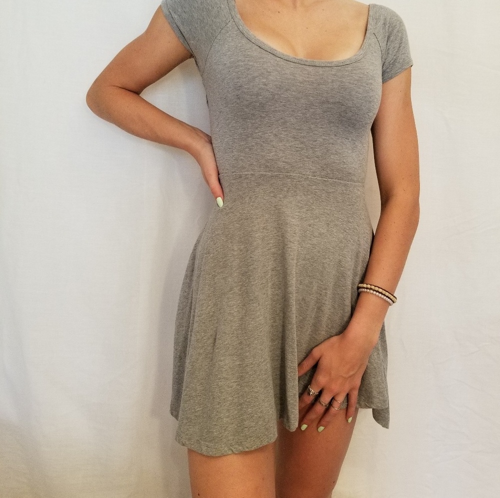 Brandy Melville Grey Skater Dress